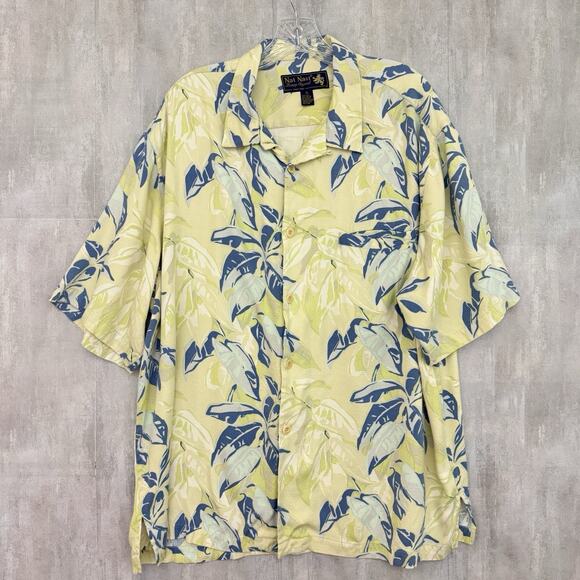 Nat Nast Luxury Originals Hawaiian Shirt Mens Size XL Silk Blend Button Up Camp - Picture 1 of 9